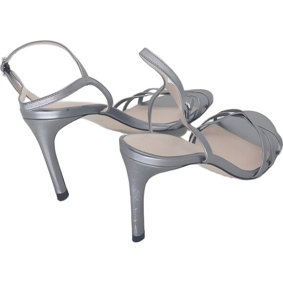 Stuart Weitzman Starla Metallic Ankle Strap Sandals 10B US 40.5 EU - Picture 3 of 6